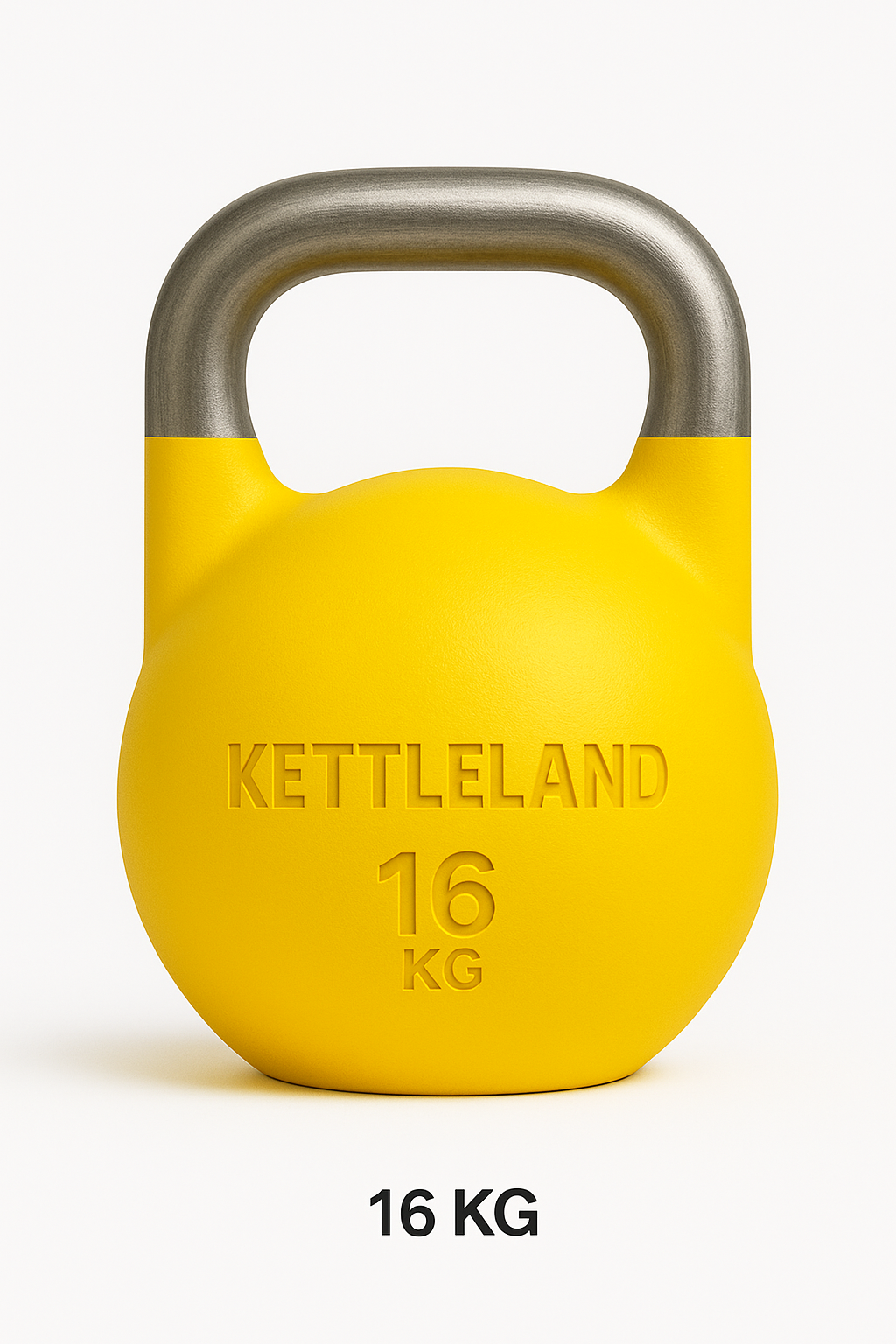 Kettlebell de Competición Kettleland – Acero Sólido INOX – Pesos de 8 kg a 32 kg