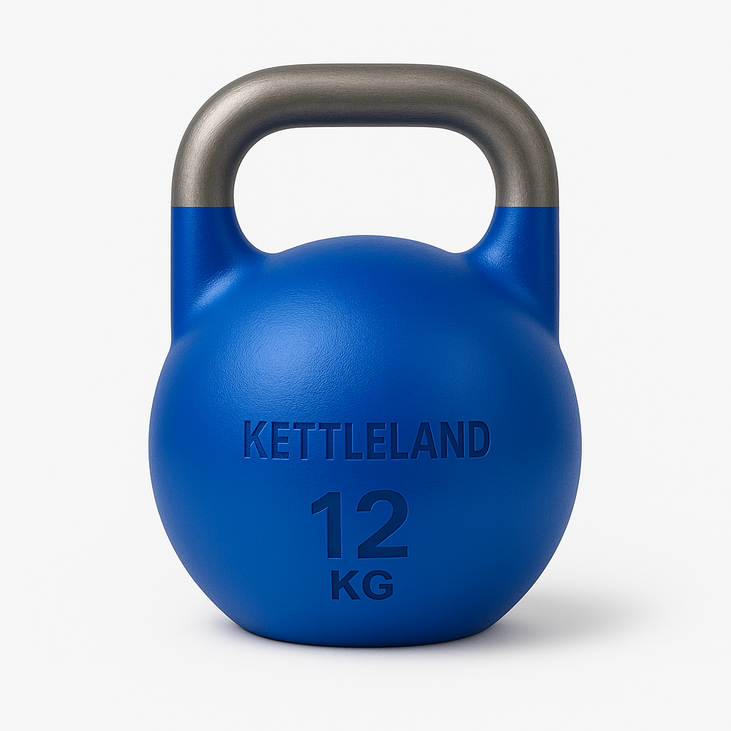 Kettlebell de Competición Kettleland – Acero Sólido INOX – Pesos de 8 kg a 32 kg