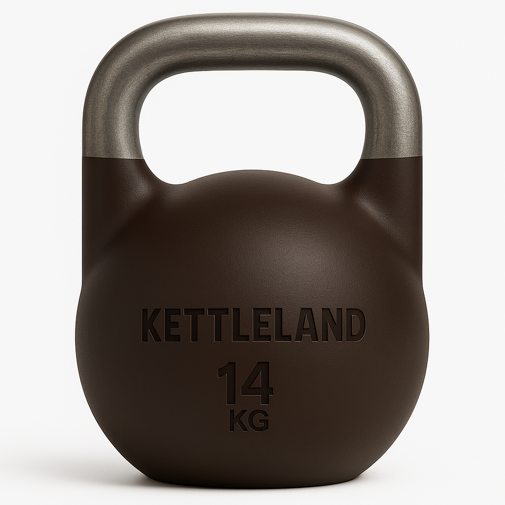 Kettlebell de Competición Kettleland – Acero Sólido INOX – Pesos de 8 kg a 32 kg