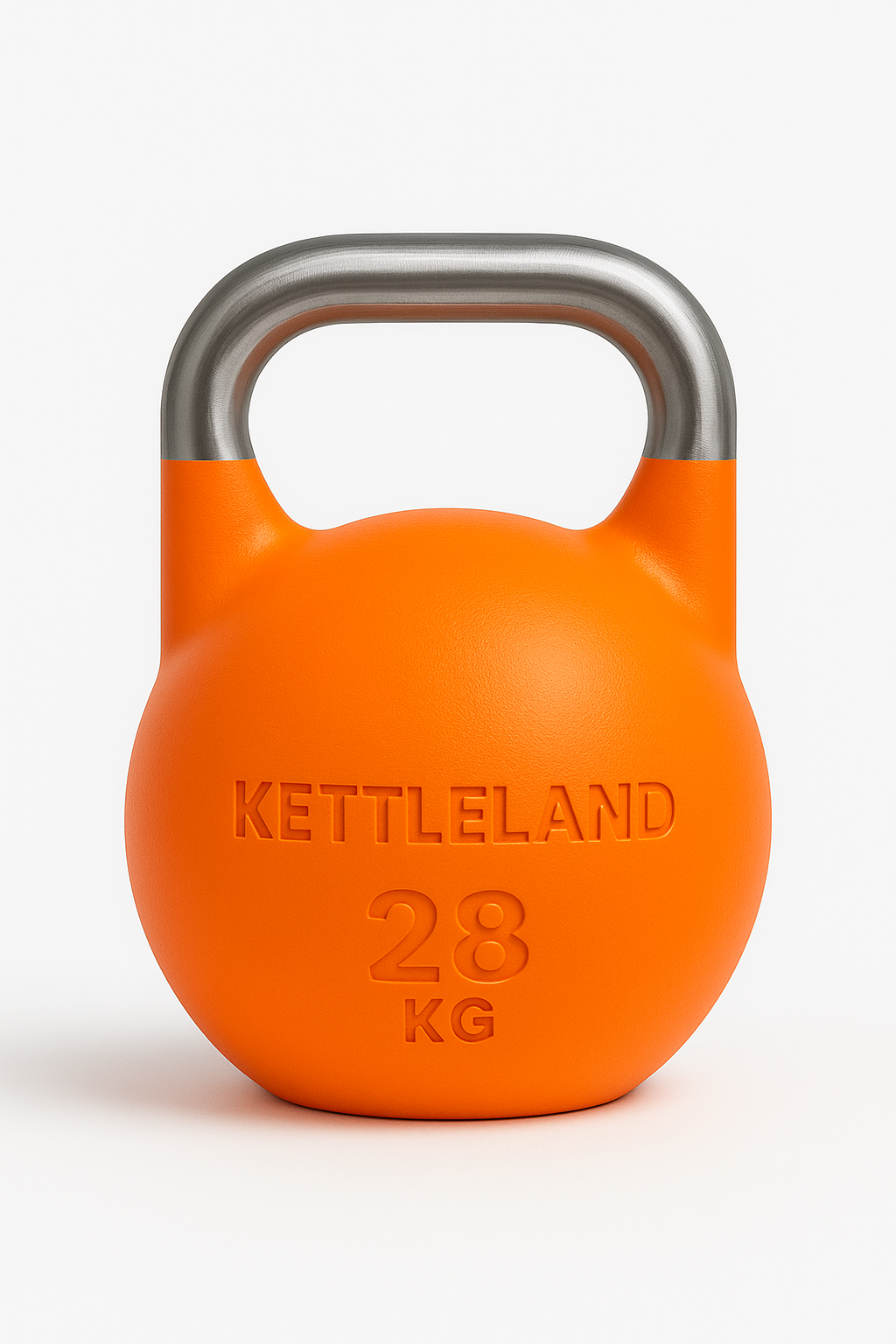 Kettlebell de Competición Kettleland – Acero Sólido INOX – Pesos de 8 kg a 32 kg