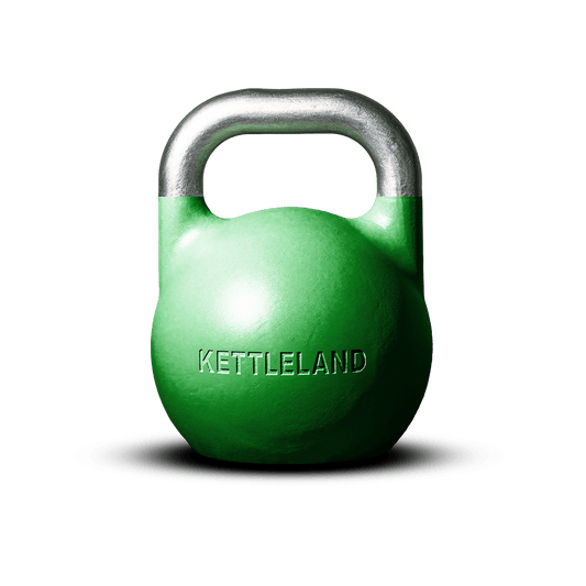 Kettlebell de Competición Profesional Kettleland – Acero Sólido – Peso 24 kg Kettleland - Material Oficial Mundiales IKMF - Kettleland Mallorca