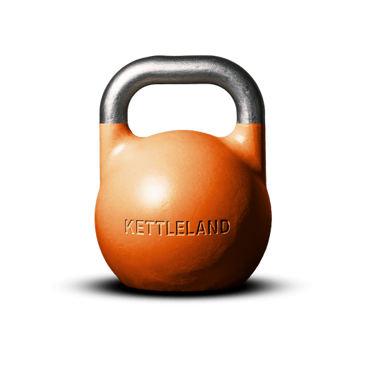 Kettlebell de Competición Profesional Kettleland – Acero Sólido – Peso 28 kg Kettleland - Material Oficial Mundiales IKMF - Kettleland Mallorca