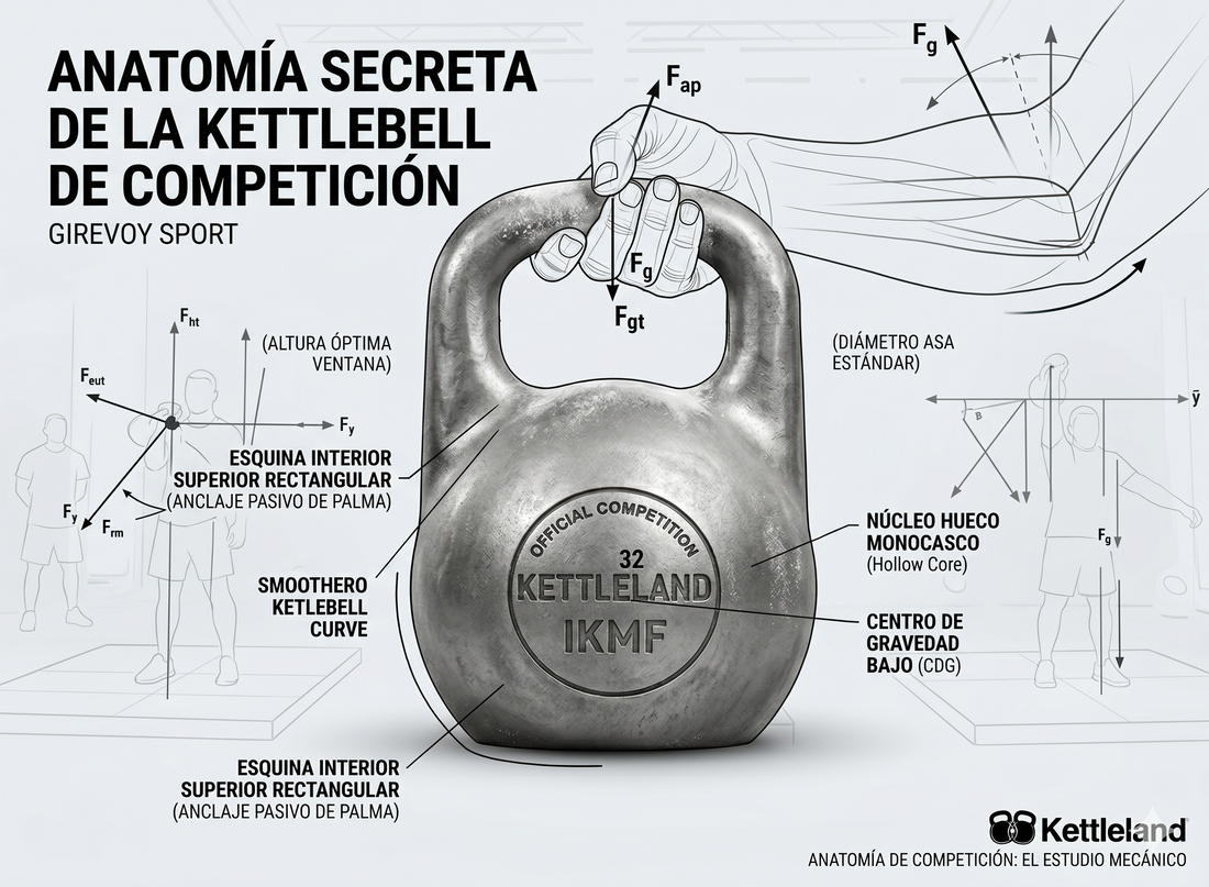 Anatomía de la Kettlebell de Competición: Estudio Biomecánico y de Ingeniería