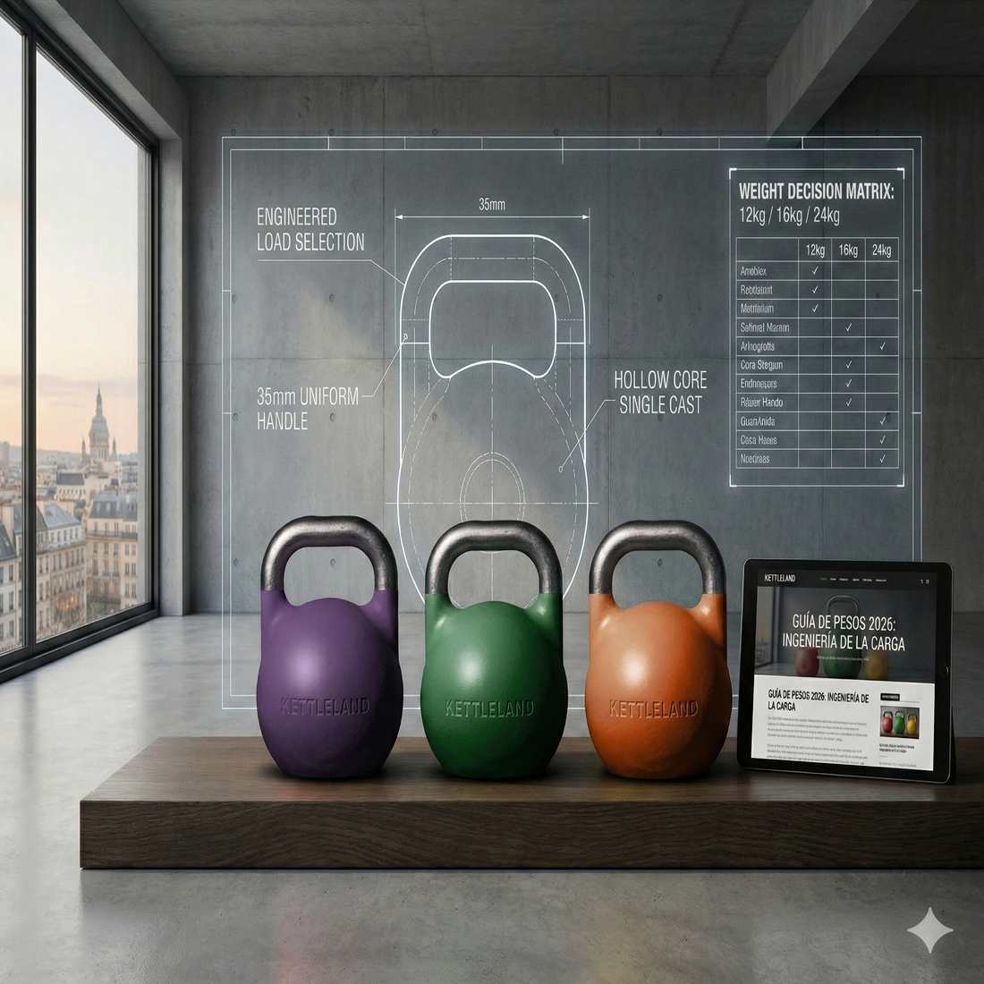 Qué Peso de Kettlebell Comprar: Guía Técnica y Matriz 2026 | Kettleland