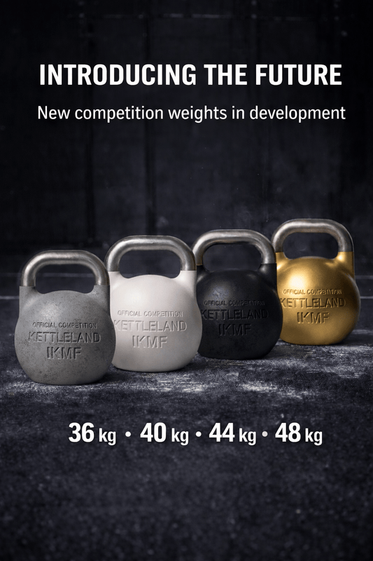 Kettleland presenta nuevos pesos de kettlebells de 36, 40, 44 y 48 kg para entrenamiento avanzado - Kettleland
