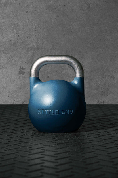 Kettlebell de compétition haut de gamme Kettleland – Acier inoxydable massif – Poids : 12 kg