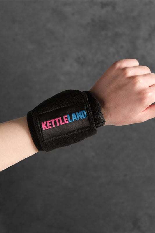 Elastic wrist wraps with Velcro for CrossFit, weightlifting and powerlifting (pair)