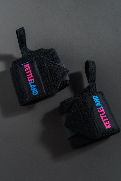Elastic wrist wraps with Velcro for CrossFit, weightlifting and powerlifting (pair)