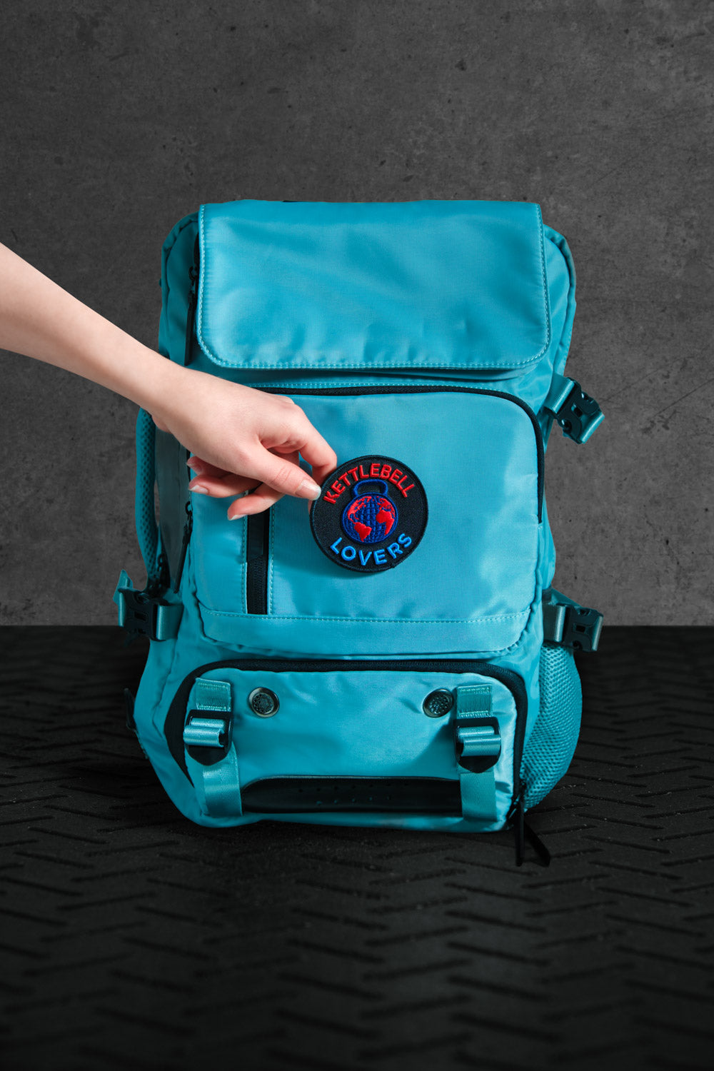 Écusson kettlebell avec velcro pour sac à dos de sport – affichez votre passion pour les kettlebells