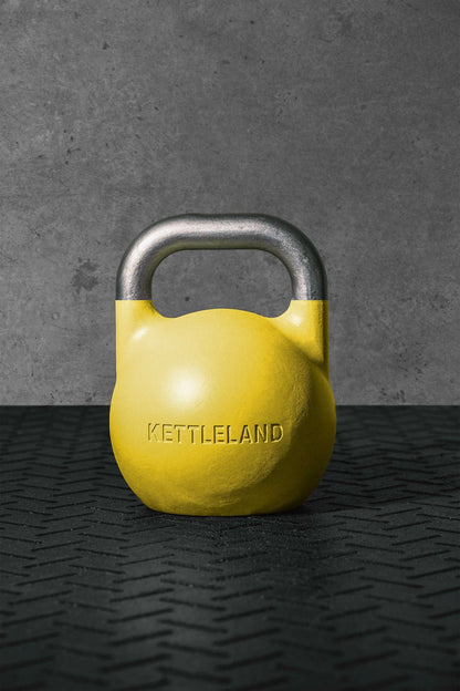 Kettlebell de Competición Profesional Kettleland – Acero Sólido – Peso 16 kg Kettleland - Material Oficial Mundiales IKMF - Kettleland Mallorca