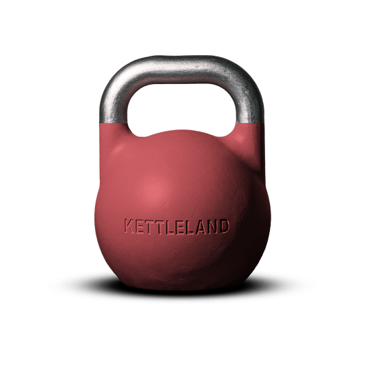 Kettlebell de Competición Profesional Kettleland – Acero Sólido – Peso 32 kg Kettleland - Material Oficial Mundiales IKMF - Kettleland Mallorca