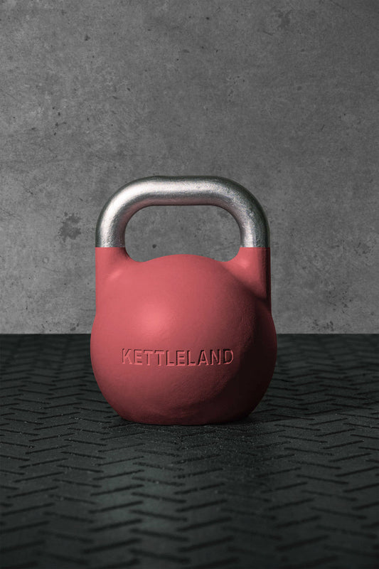 Kettlebell de Competición Profesional Kettleland – Acero Sólido – Peso 32 kg Kettleland - Material Oficial Mundiales IKMF - Kettleland Mallorca
